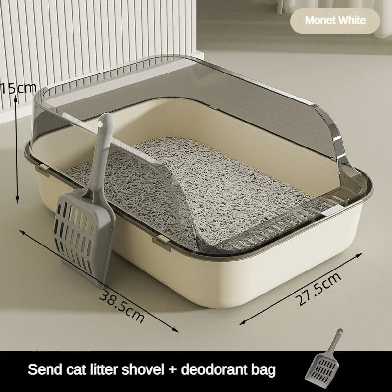 Toilet Semi-enclosed High Open Cat Litter Box