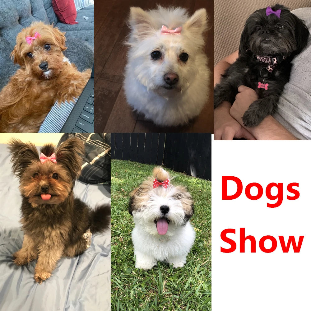 100pcs Handmade Pet Hair Bows