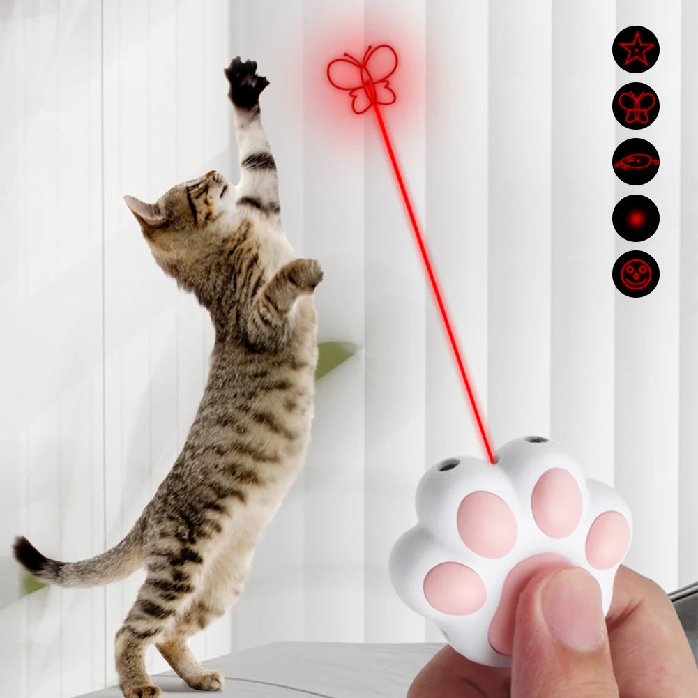 LED Cute Laser Transform Pattern USB Rechargeable Toy
