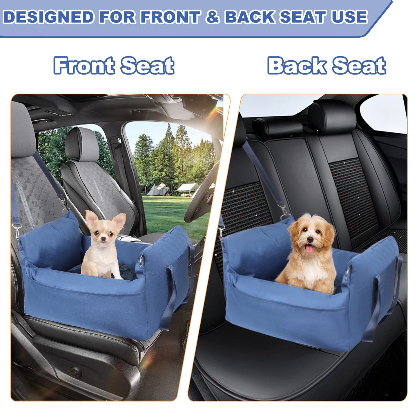 Pet Car Seat Travel Safety Bed Detachable