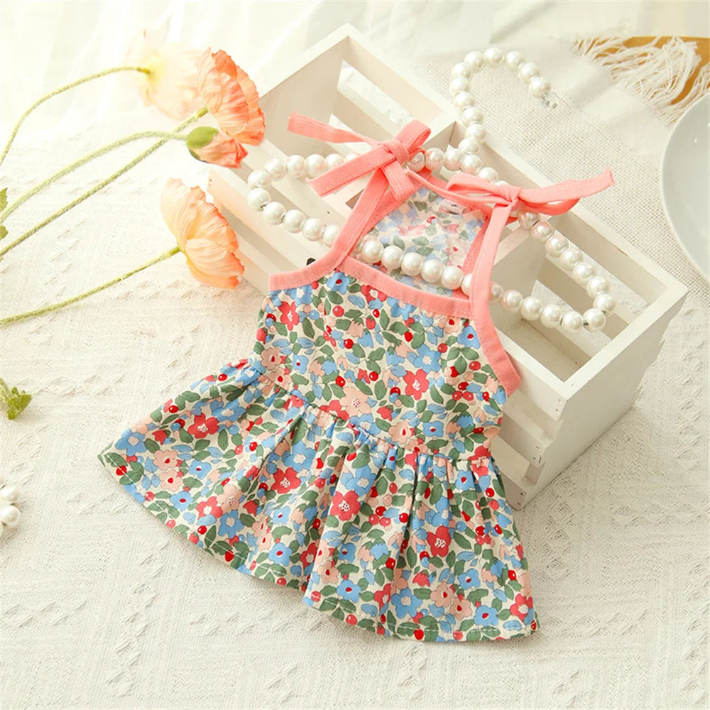 Summer Cotton Sphynx Cat Suspender Skirt Clothes