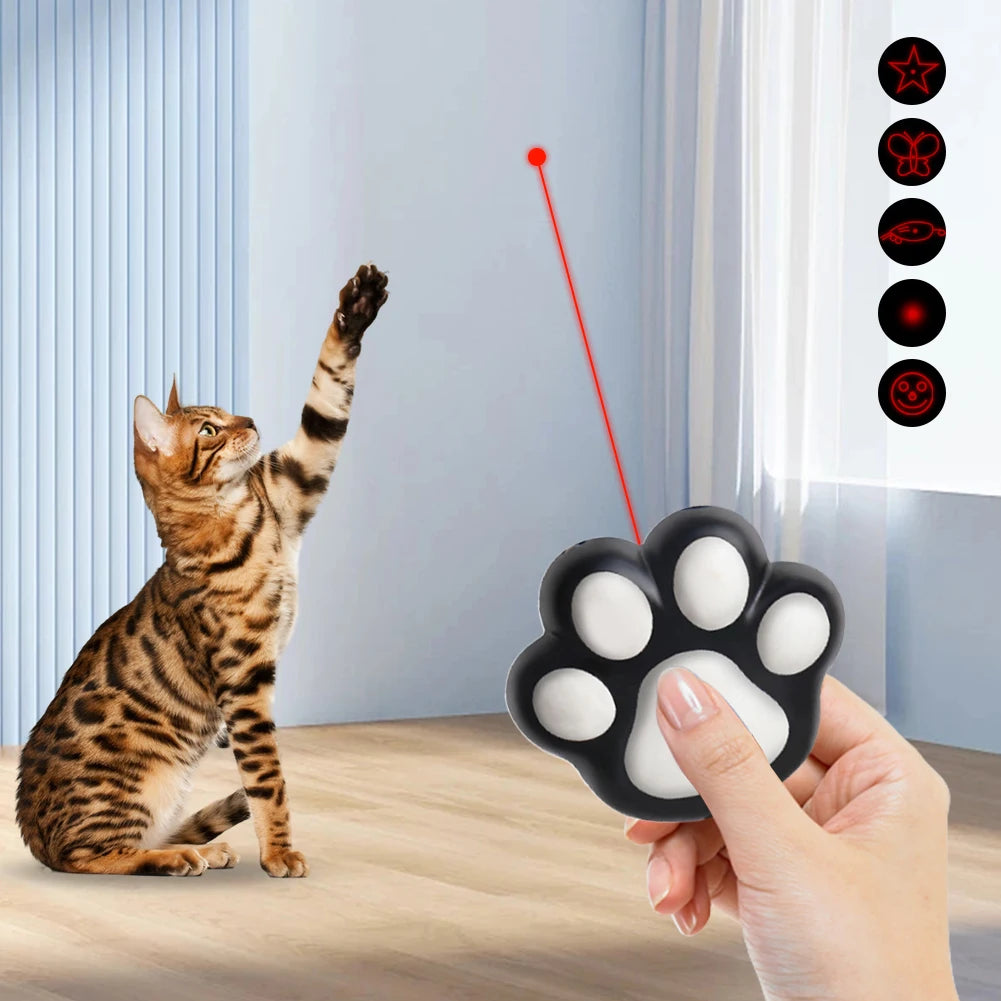 LED Cute Laser Transform Pattern USB Rechargeable Toy
