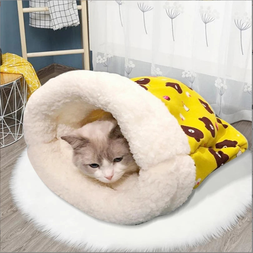 Soft winter Fluffy Feel Thickened Pet Pocket Type Quilt Bed