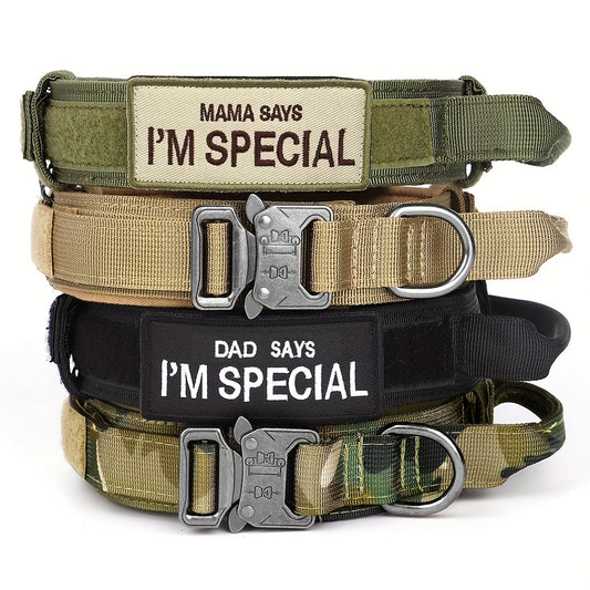 Heavy Duty Tactical Dog Collars with Handle