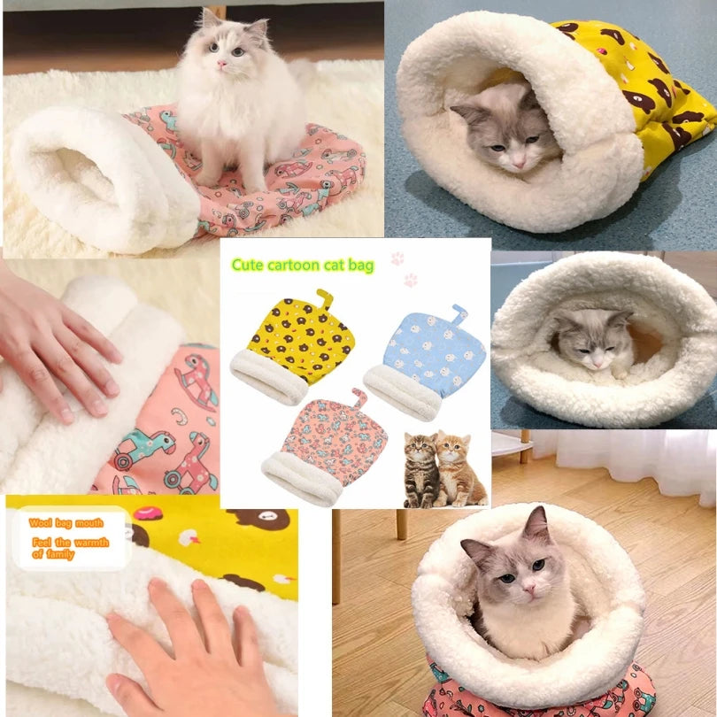 Soft winter Fluffy Feel Thickened Pet Pocket Type Quilt Bed