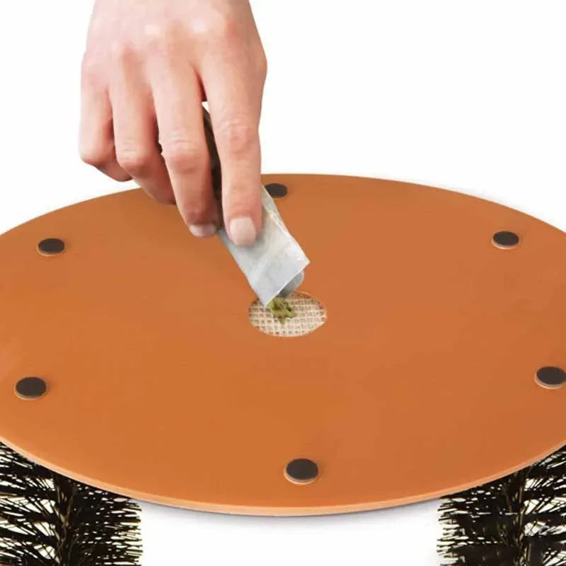 A Massage Grooming Rubbing Brush with Scratching Pad Toy