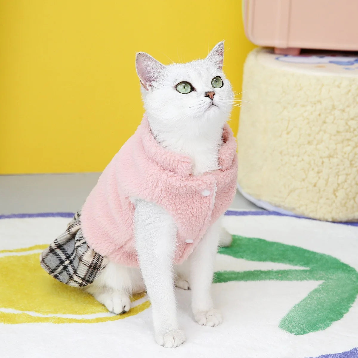 Winter Warm Cat Dress Coat Thickened Costume