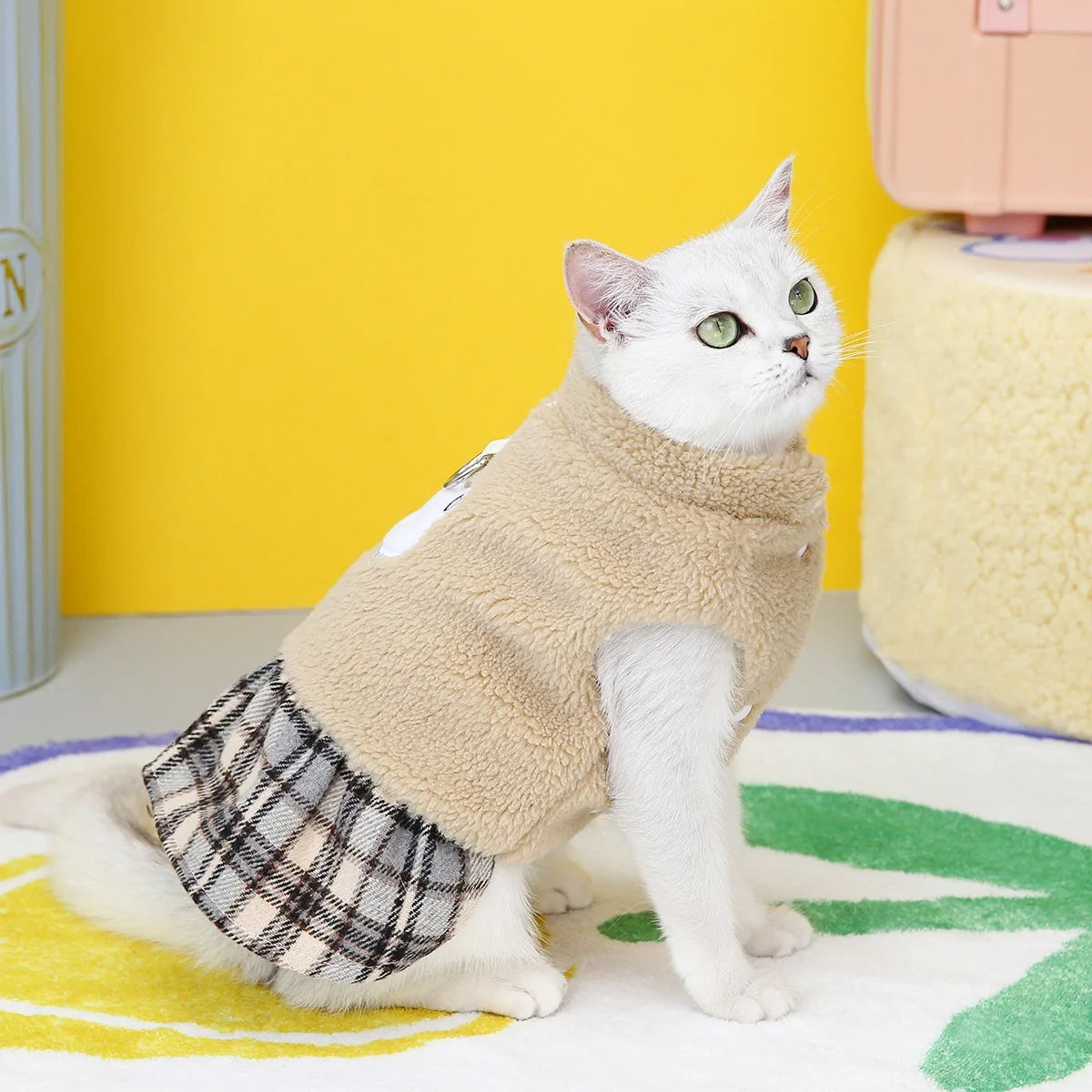 Winter Warm Cat Dress Coat Thickened Costume