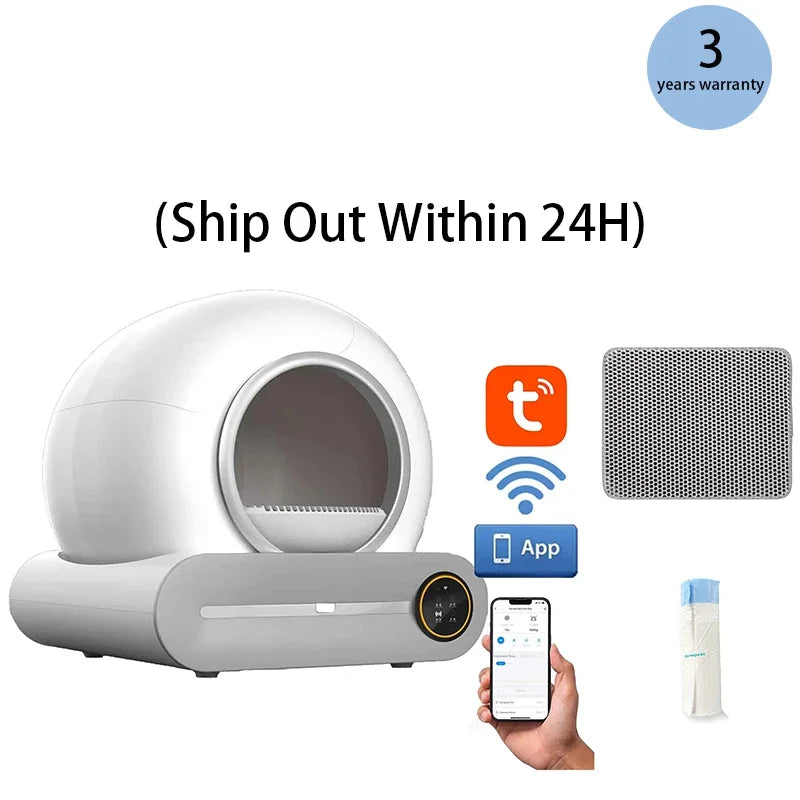 65L Automatic Smart Cat Litter Box Self Cleaning