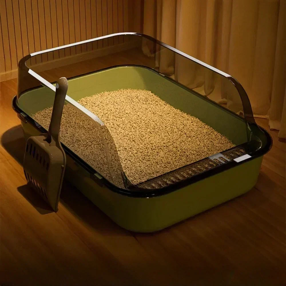 Toilet Semi-enclosed High Open Cat Litter Box