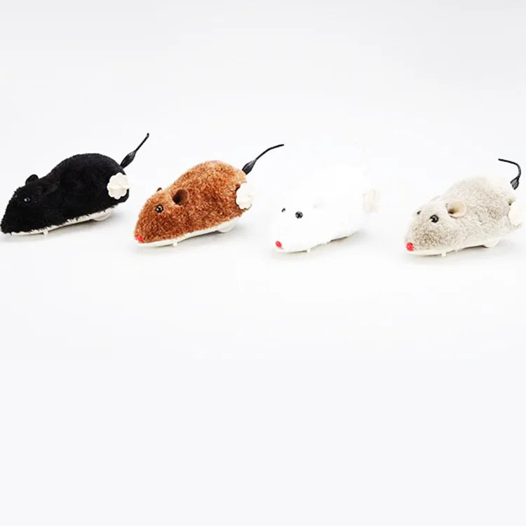 Clockwork Simulation Mice Battery Free Durable Indoor Cats Toys