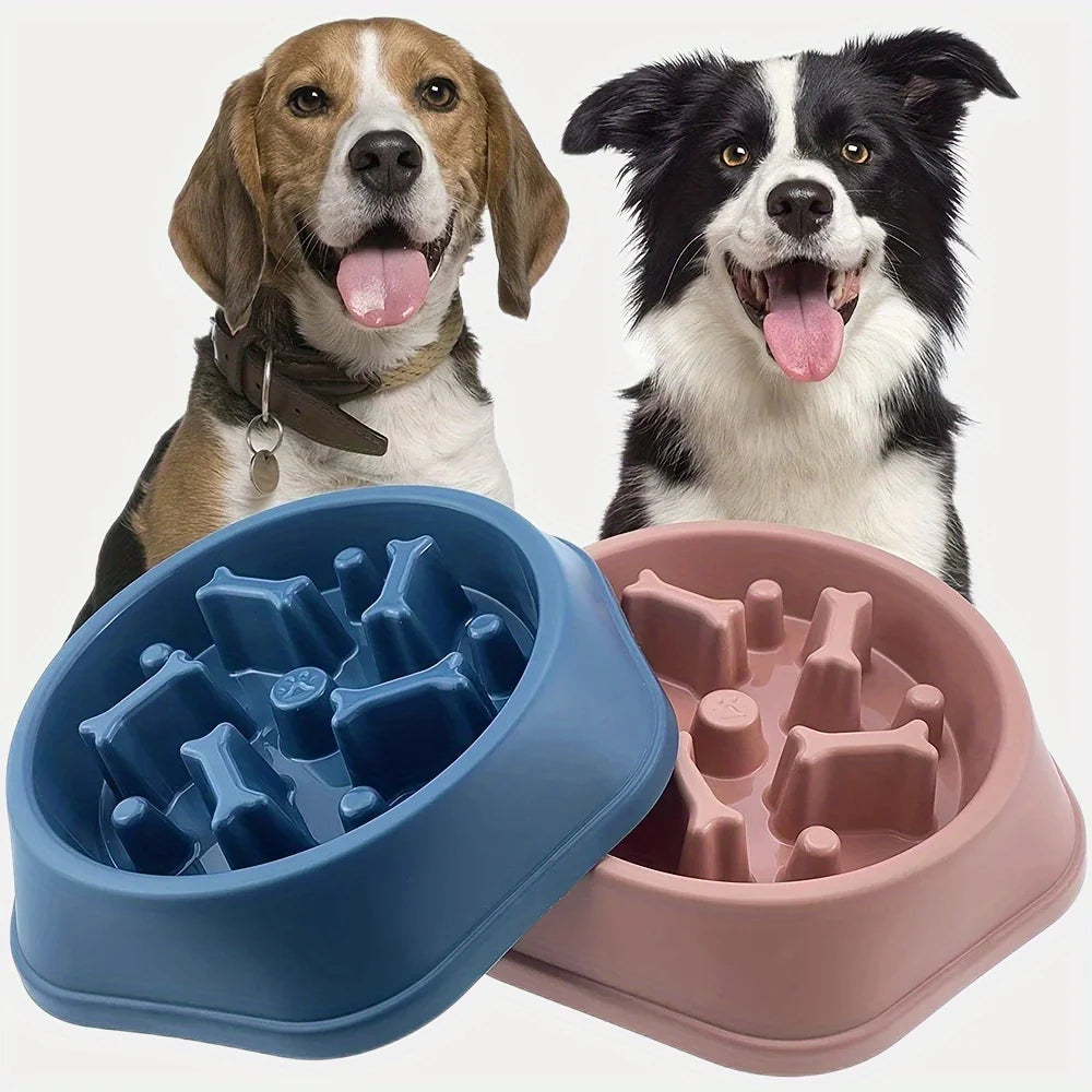 1pc Slow Feeder Non-choking Pet Bowl