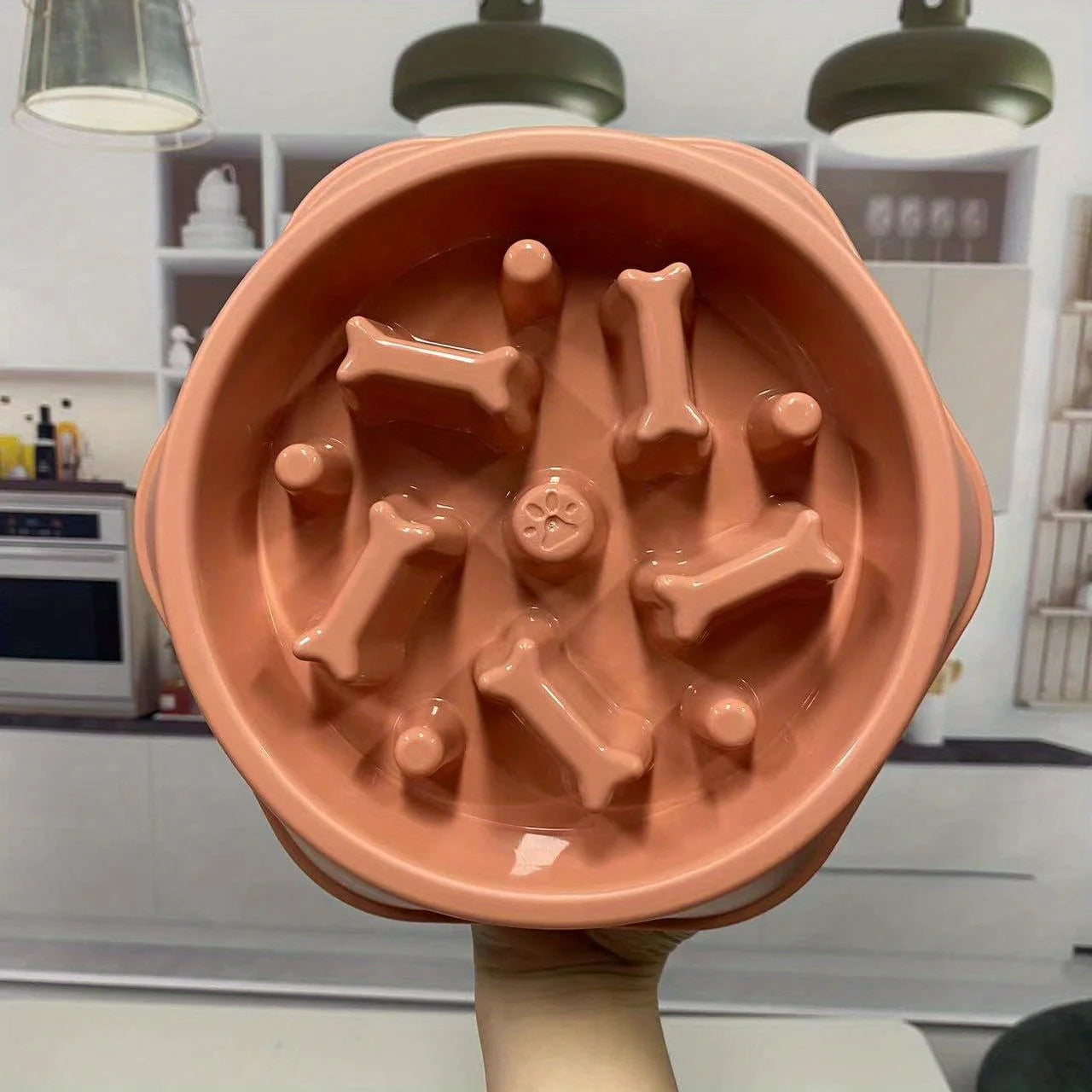 1pc Slow Feeder Non-choking Pet Bowl