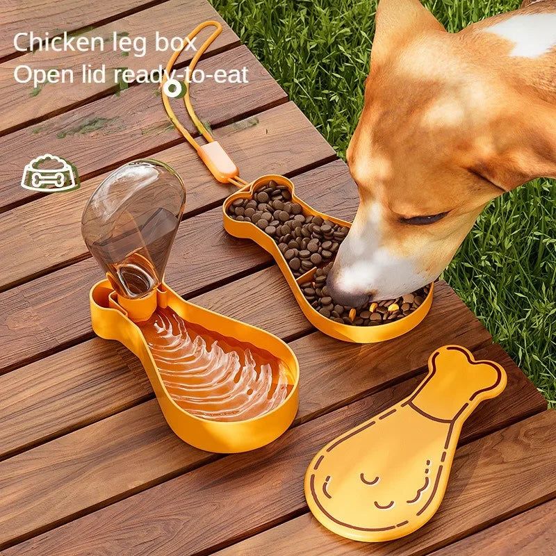 2 in1 Pet Outdoor Portable Bottle feeding and water feeder