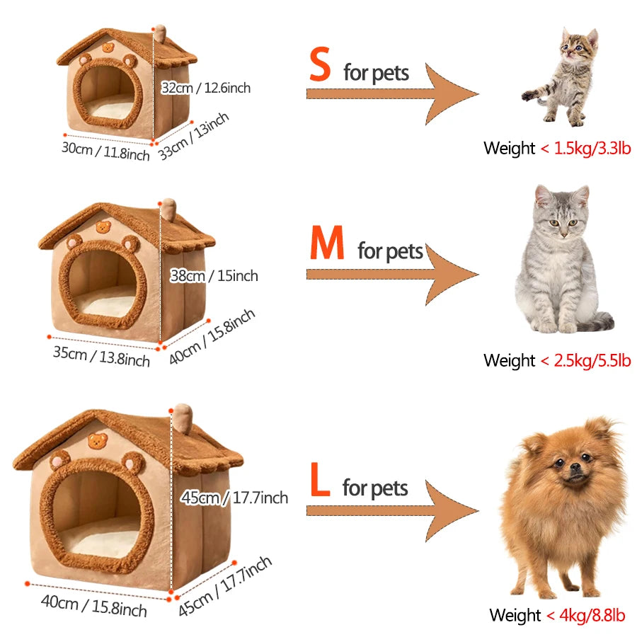 Foldable Pet House Removable Washable