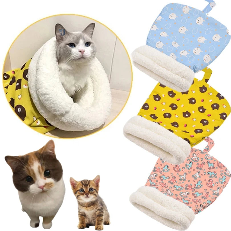 Soft winter Fluffy Feel Thickened Pet Pocket Type Quilt Bed