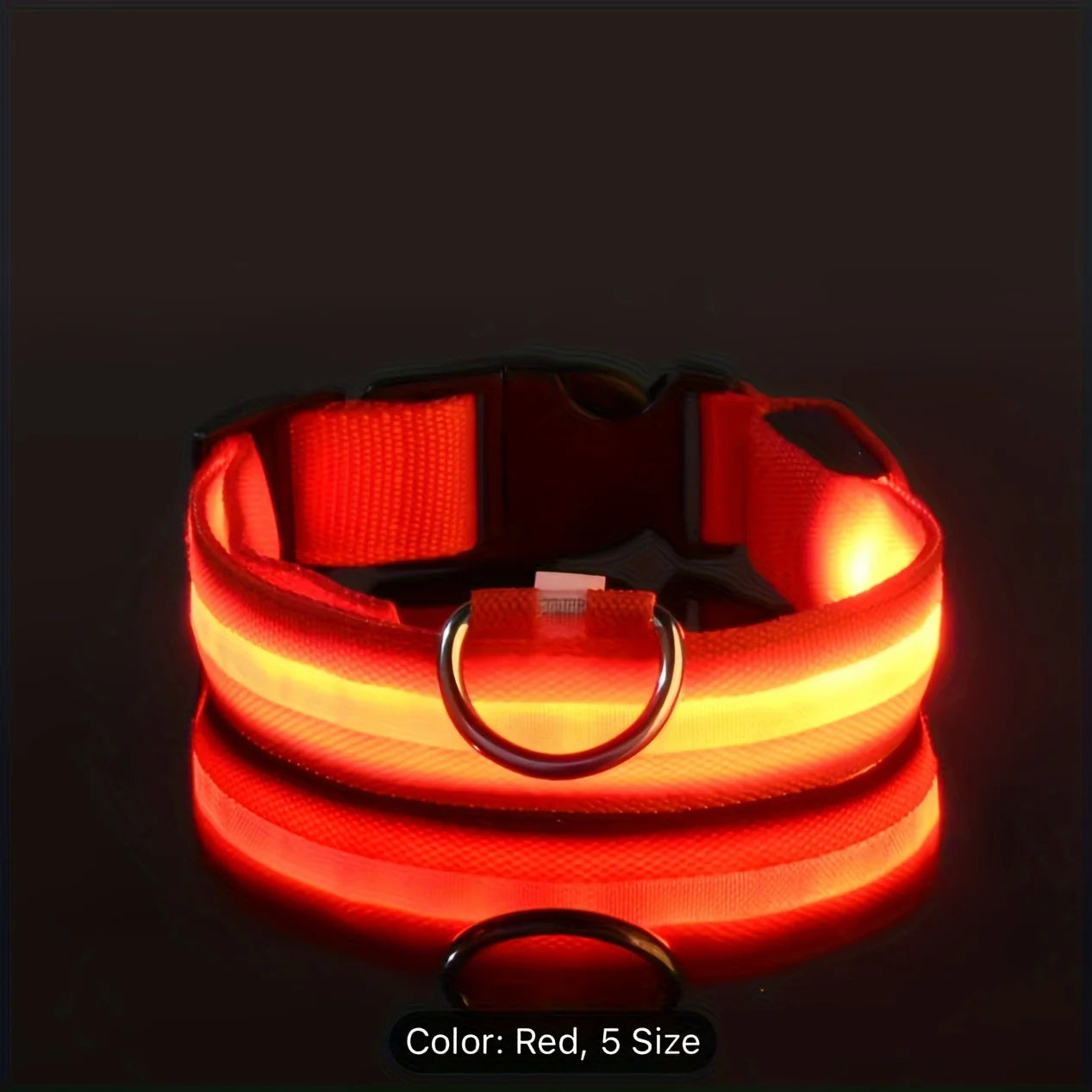 Reflective LED Dog Collar for Night Safety