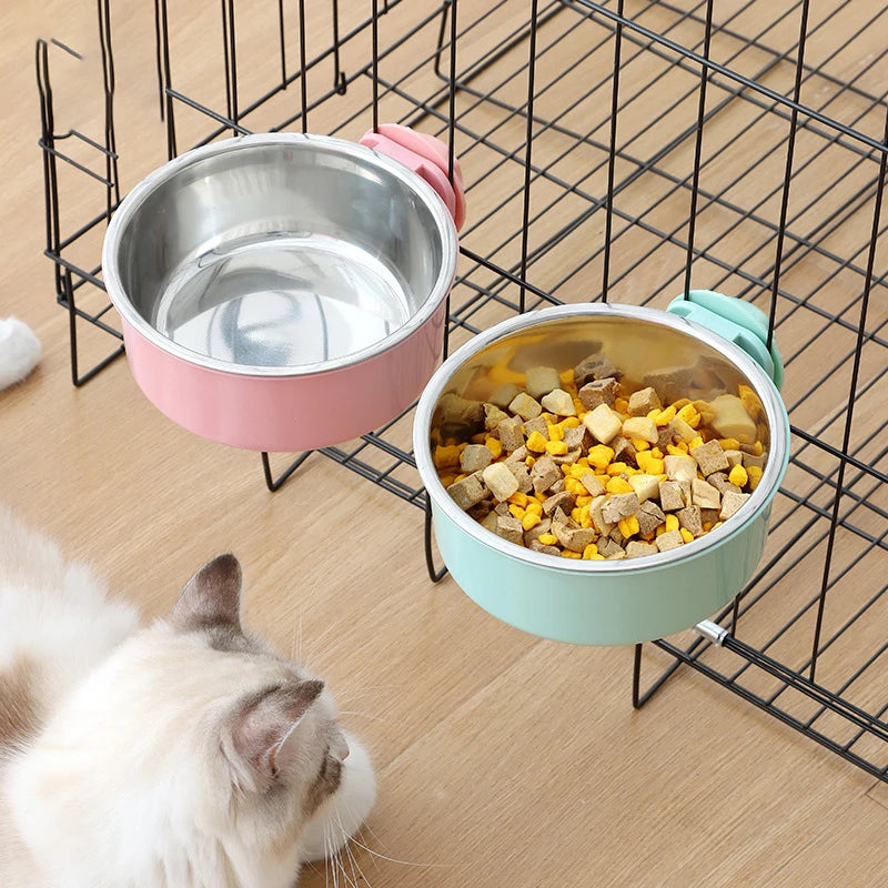 Hanging Stainless Steel Pet Bowl