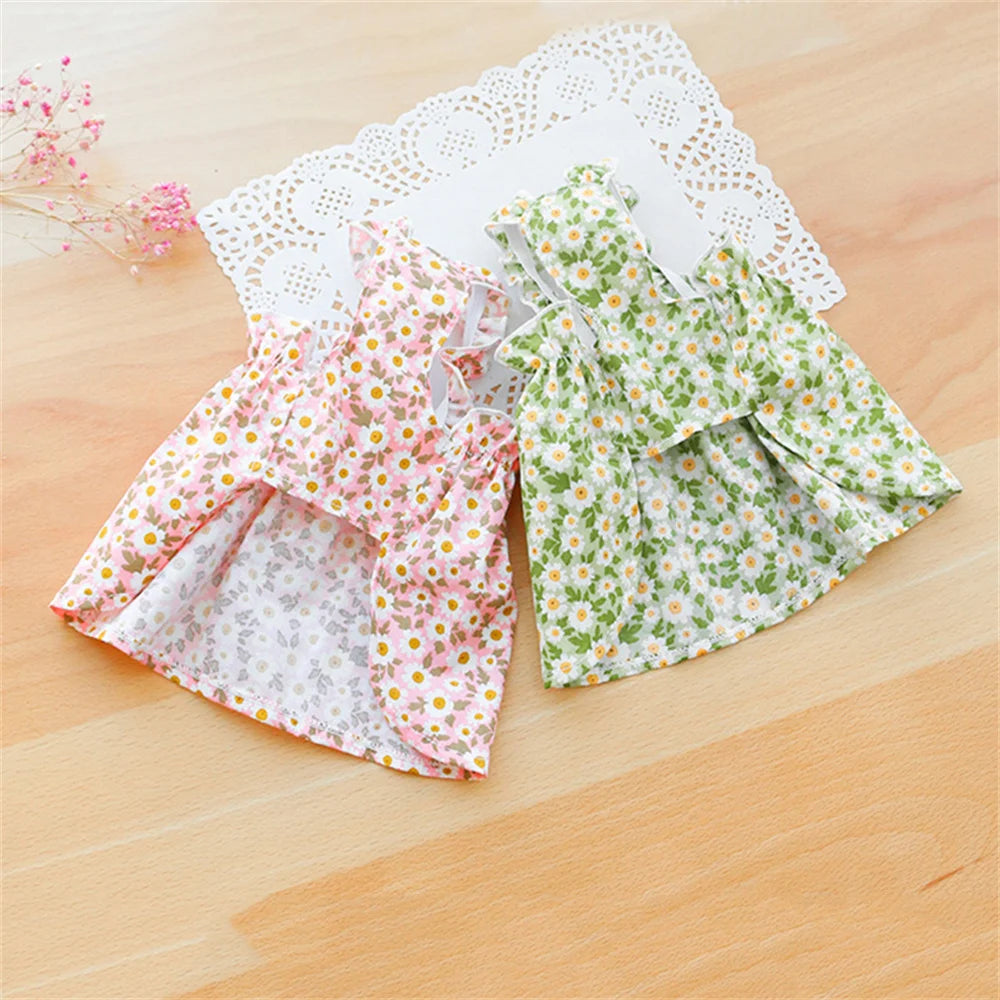 Summer Cotton Sphynx Cat Suspender Skirt Clothes